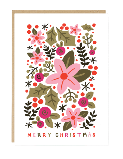 Posy Christmas card