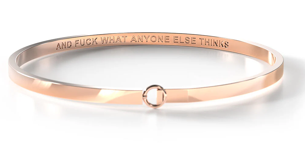 Live A Bold Life Bangle - Rose Gold