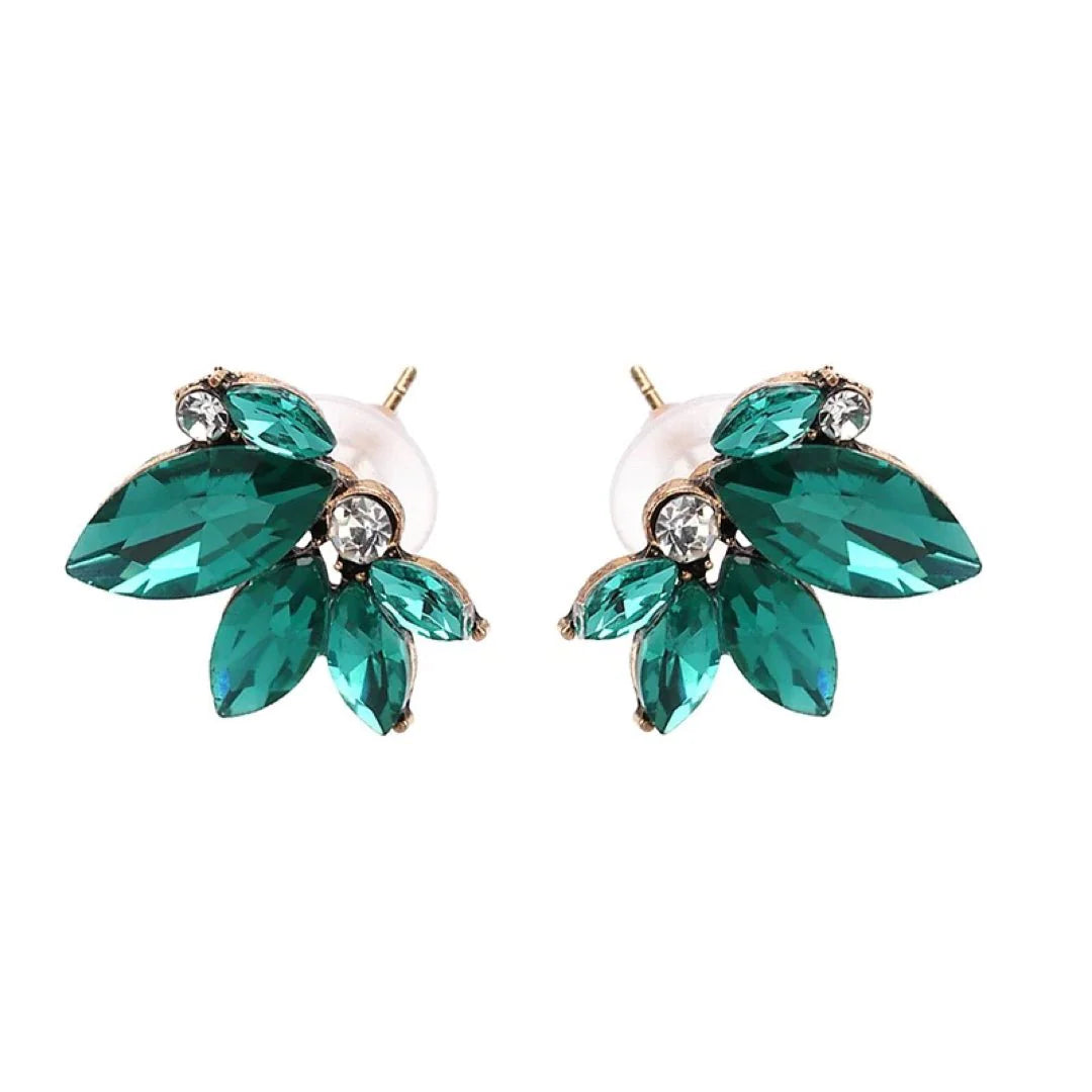 Odila Green Crystal Earrings