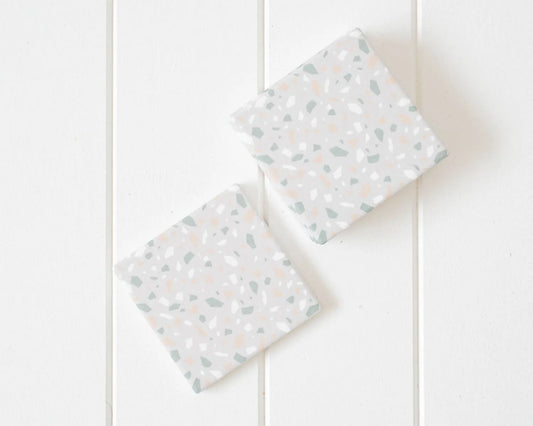 Sage Earth Terrazzo Coasters