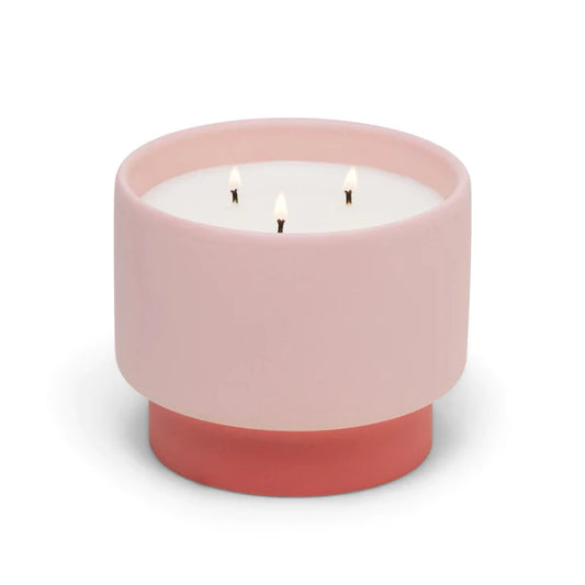 Pink Ceremic Candle, Sparkling Grapefruit