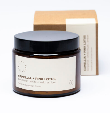 Camellia & Pink Lotus Soy Wax Candle - available in 2 sizes