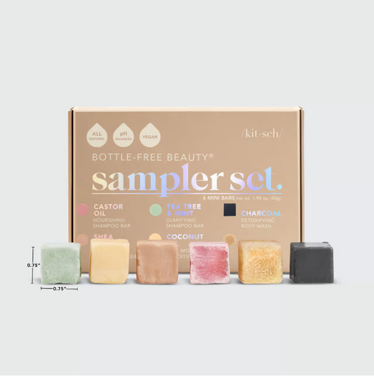 Bottle-Free Shampoo & Body Wash Beauty Sampler Set 6pc