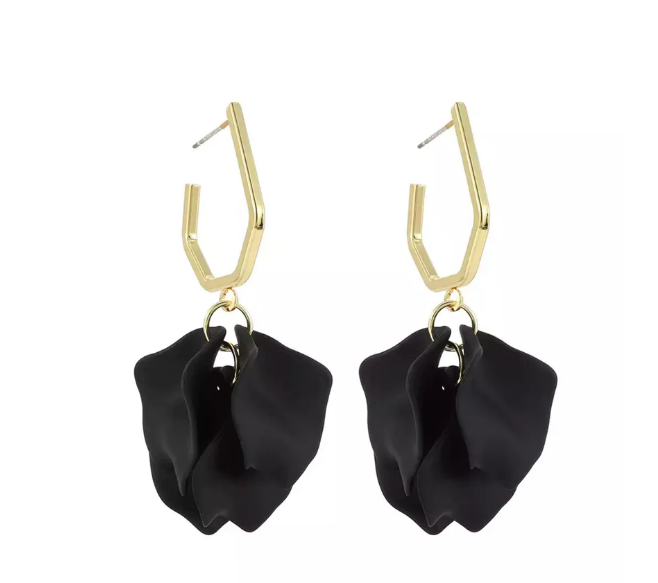 Layla Velvet Black Earrings