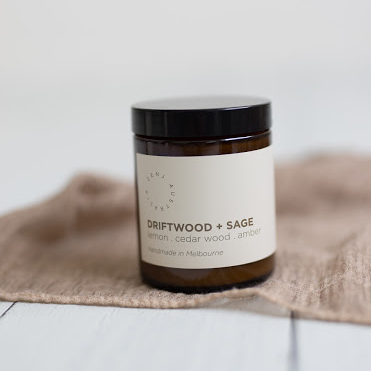 Driftwood & Sage Soy Wax Candle - available in 2 sizes