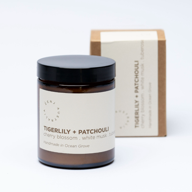 Tigerlily & Patchouli Soy Wax Candle - available in 2 sizes