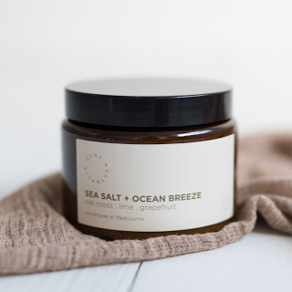 Sea Salt & Ocean Breeze Soy Wax Candle - available in 2 sizes