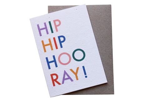 Hip Hip Hooray Plantable Card