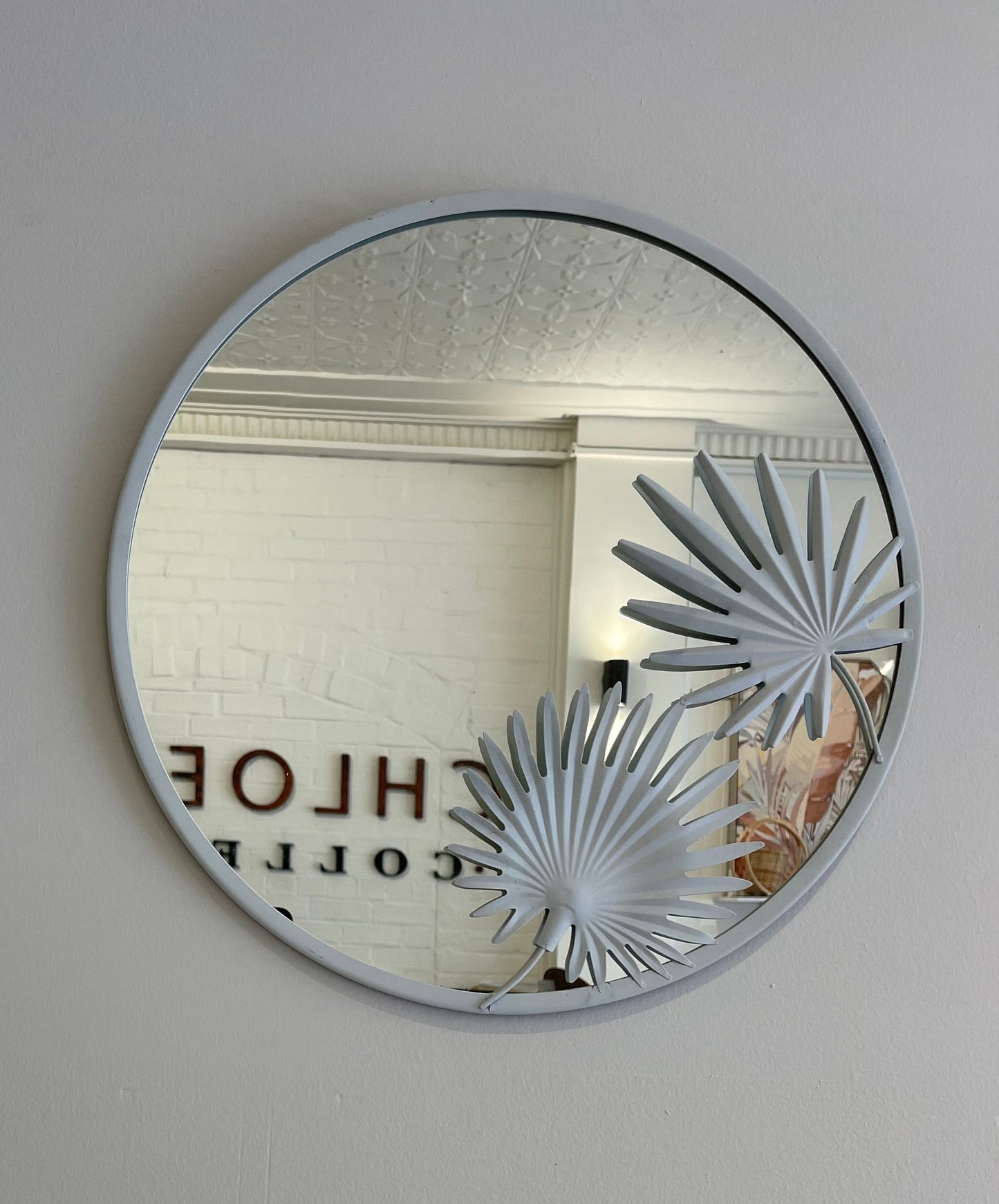 White Palm Mirror